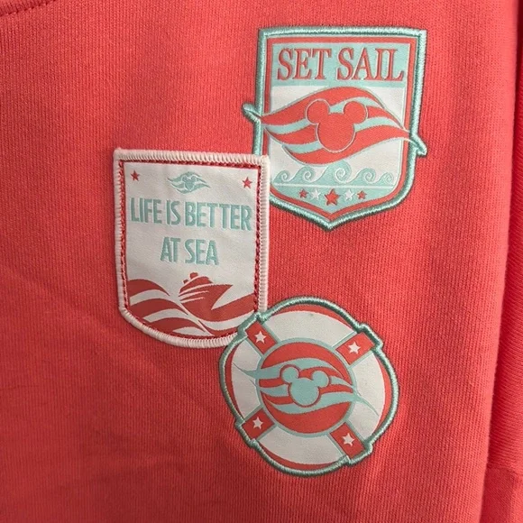 Disney Cruise Line Coral Cropped Sweatshirt - Picture 3 of 4